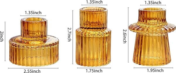 Koniske glasslysestaker Tealight lysestaker for bord