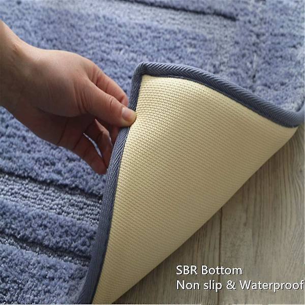 Mikrofiber badrumsmatta - Plysch absorberande badrumsmatta, grön (40x60 cm)
