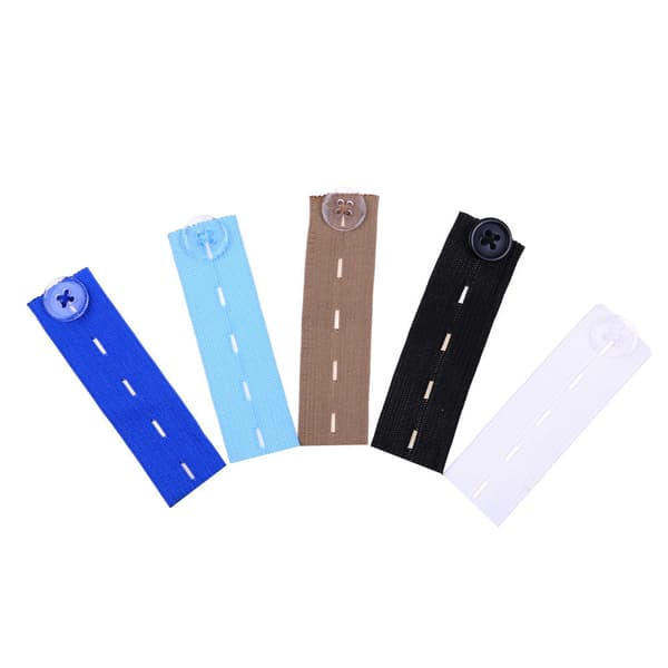(Svart, 6-pack) Byxremmar, byxknappsförlängare, jeans