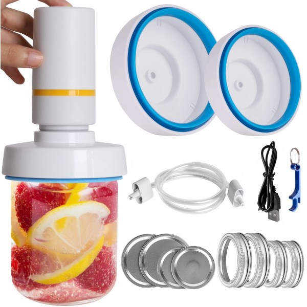Electric Mason Jar Vacuum Sealer - Food Vacuum Saver CAN Sealer Jar Seal Pu