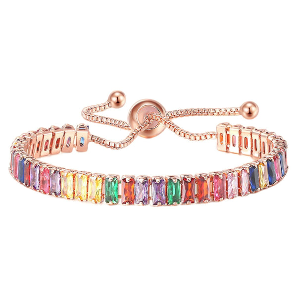 Dame Armbånd Multicolor Cubic Zirconia Damer Justerbar Perler Armbånd