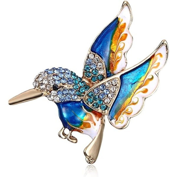 Värikäs Kristalli Zirkon Kolibri Eläin Brossi, Muoti Värillinen Lintu Brossi Pin Naiselle