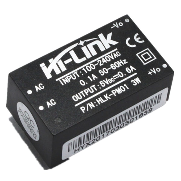 2 x HLK-PM01 AC DC 220V til 5V Afbryd Strømforsyningsmodul Isoleret Strømforsyning