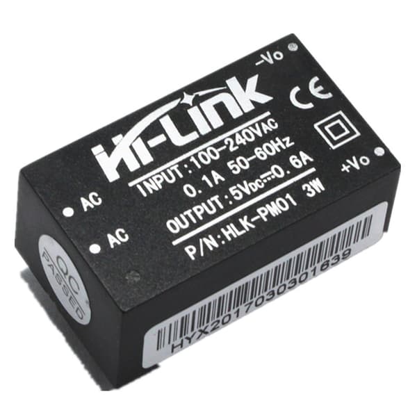 2 x HLK-PM01 AC DC 220V til 5V Isolerende strømforsyningsmodul