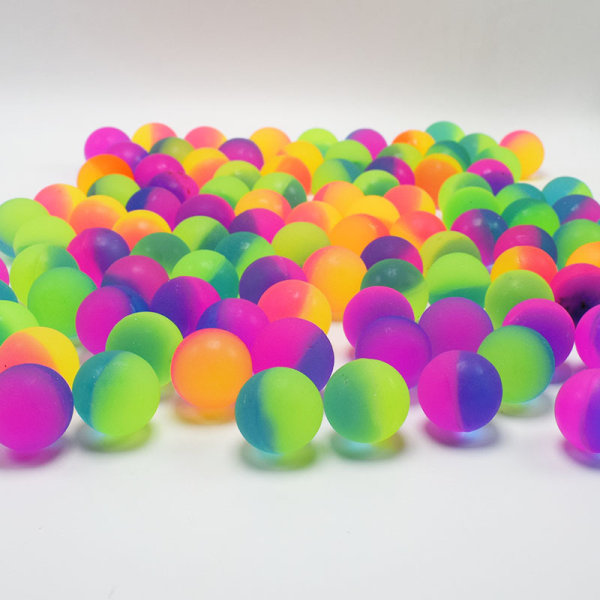 100 sprettballer (tilfeldige farger), gummiballer for barn