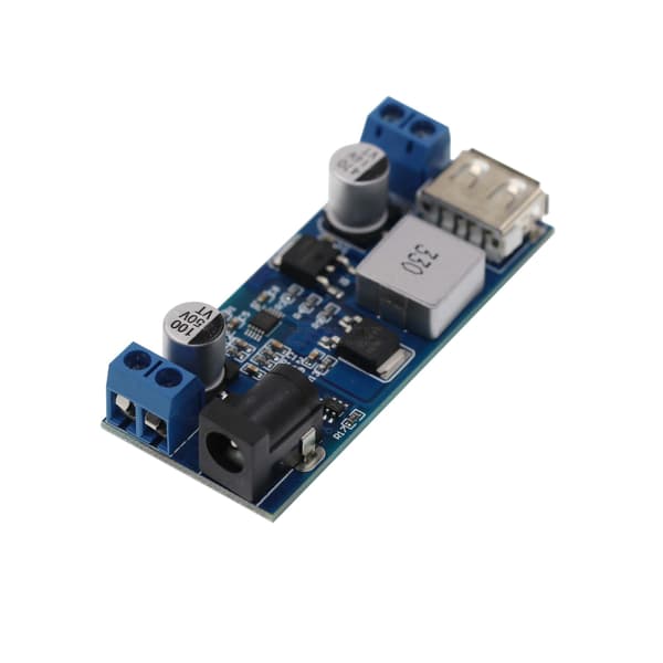 DC 12V 24V til DC 5V 5A Buck Converter Modul, 9-36V Step Down til USB 5V Trafo Dual Output Spenningsregulator