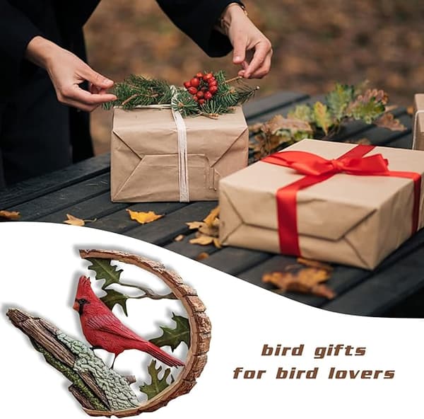 Kardinalfigur, Kunstharz-Vogel-Schnitzerei-Dekor, Rote Kardinal-Geschenke, Lebensecht