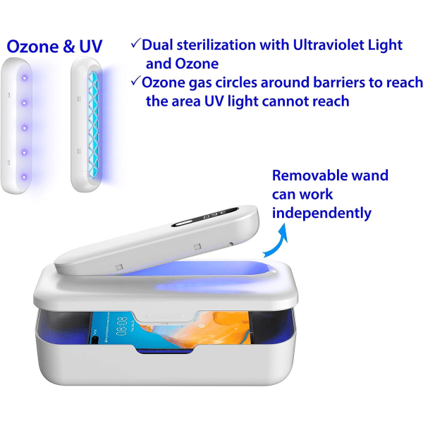 UV-lyssterilisatorboks – UV-telefonsterilisator, telefonrens, UV-sterilisator