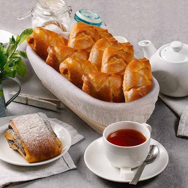 Banneton Oval, Brotform With Lain Lining,bread Fermentation Basket, Up To 0