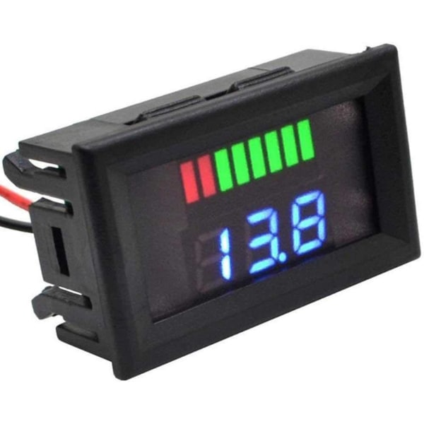 Digital bil LED motorsykkel marine voltmeter spenningsmåler 72V batterimåler