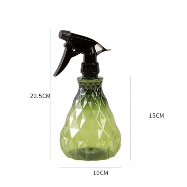 2 stycken 500 ml tomma påfyllningsbara sprayflaskor, tomma plastvattenflaskor, sprayflaska, sprayflaska för växter trädgård, rengöring (brun och grön)