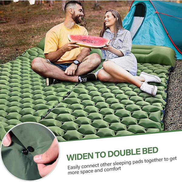 Självuppblåsande campingmadrass, uppgraderad tjocklek 10 cm/4'' självuppblåsande