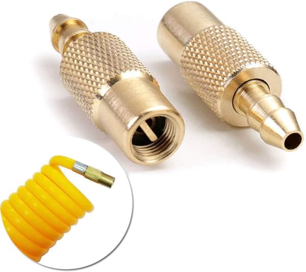 2 st Brass Bil Däck Chuck Bil Däck Luftpump Ventilkontakt 6mm Koppar Tillbehör