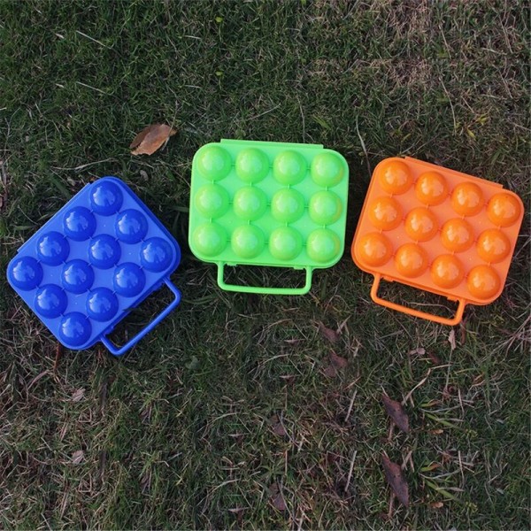 Bärbar äggförvaring i plast/äggkartong för camping och picknick (färg grön)20