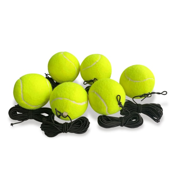 6-pack tennisträningsboll med strängtennistränarbollar Självträning