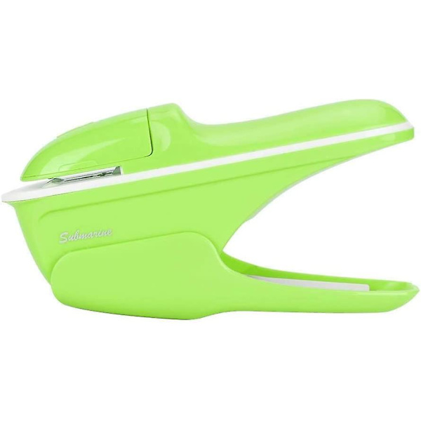 Stapleless Abs Stapler Kirja Paper Stapler Stapleless Stapler Käsi Bindeaine Yhden Käden Työkalu(vihreä)