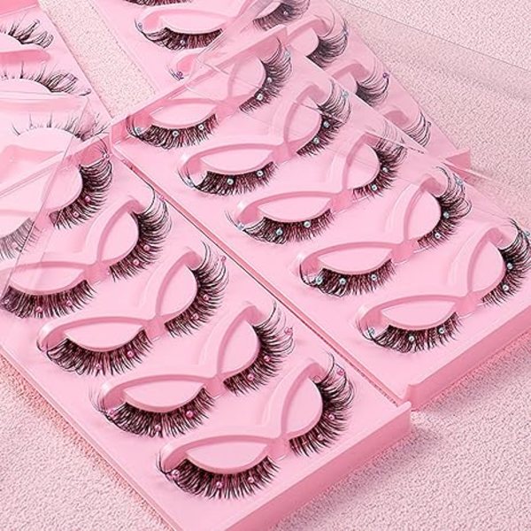 Foxes Eye Lashes Wispy Cats Eye Teko Karvat Natural Look Angel Wing Lash Jotka Näyttävät Pidennyksiltä Faux Mink Lashes Teko Karvat