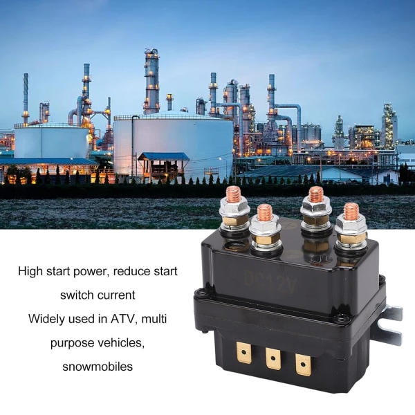Vinsj Solenoid Relé, 12V Vinsj Relé Magnetisk Bryter Enkel å Installere 250A Relé for ATV