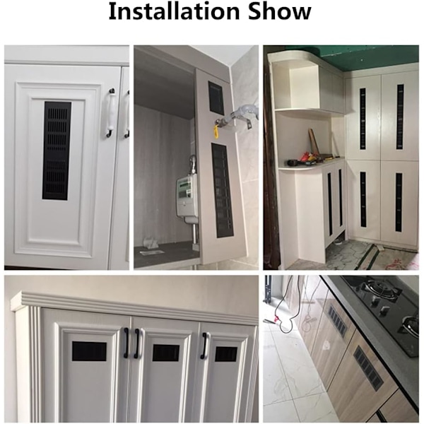 2 ST Rektangulärt Ventilationsgaller, Rektangulär Luftventil, Luftventil, Rektangulärt Ventilationsgaller, Rektangulärt Luftventilgaller för Idealisk Ventilation