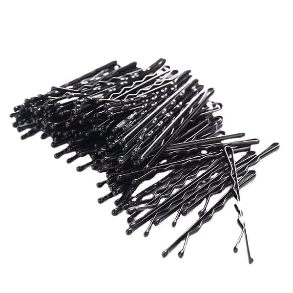 Sikre hold bobby pins, sæt med hårnåle, sort, 50 stk.
