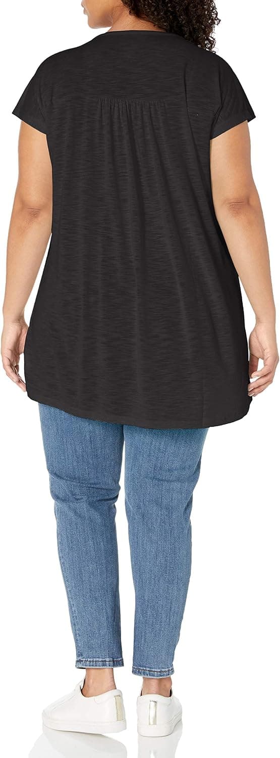 Kvinders Plus-Size Slub Hæklede Bib Tunika 3XL