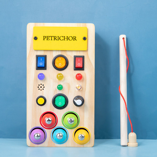 Montessori-kiirelauta, puinen LED-valokatkaisija, kiirelauta lelu