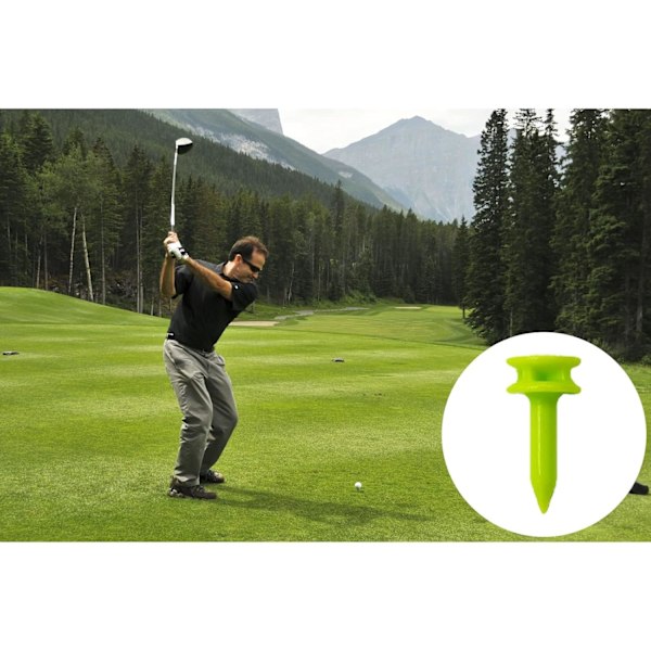 Plastgolftee, 100 st 25 mm hållbara slottgolftee golfhållare plastgolfbolltee för golfdrivare golfmattor och plastgolfbollar
