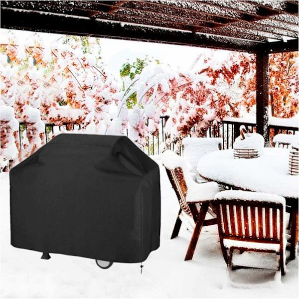 BBQ-skydd, BBQ-skydd, Hållbart 210D Oxford BBQ-skydd presenningöverdrag passar Weber, Brinkmann, Char Broil etc, UV-, vatten- och rivbeständigt (170x61x117)