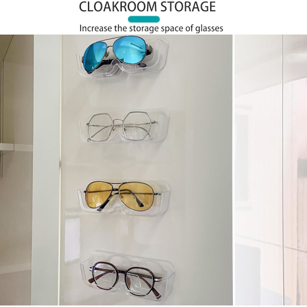 Ögonblicksorganiserare/Visning/Hållare Väggmonterad Glasögonförvaring - 4 Stycken Hängande Glasögonhållare Inredningsdekoration Glasögonhållare för Hem, Sovrum