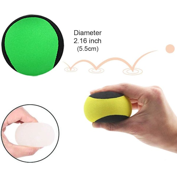Vattenstudsande boll Hand Stress Relief Ball 2-pack, Vattenhoppboll för