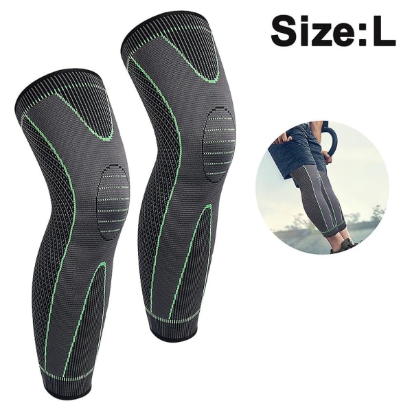 1 Pair Knitted Nylon Sports Extended Knee Pads Men's And Women's Autumn And