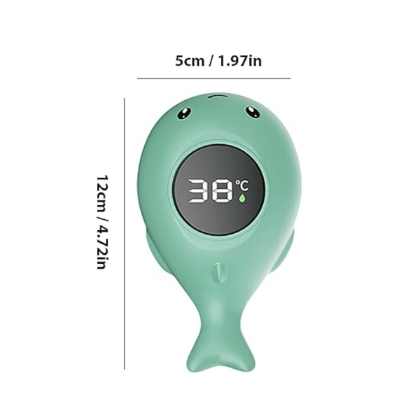 Baby badetermometer, digitalt badetermometer til babyer, badetermometer til nyfødte med LED-touchskærm, til måling af vandtemperatur og leg i