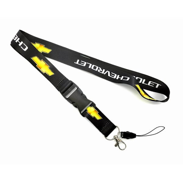 1 stk. Sortfarvet USA-skib Ny hurtigudløselig nakkerem Lanyard Nøglering Nøgle