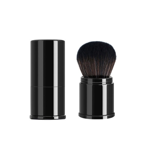 Makeup Brushes Retractable Powder Foundation Ansiktsløs børste (svart)