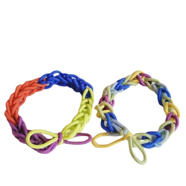 100 stk/pose Hårtilbehør Dame Gummibånd Scrunchies Elastisk Hårbånd