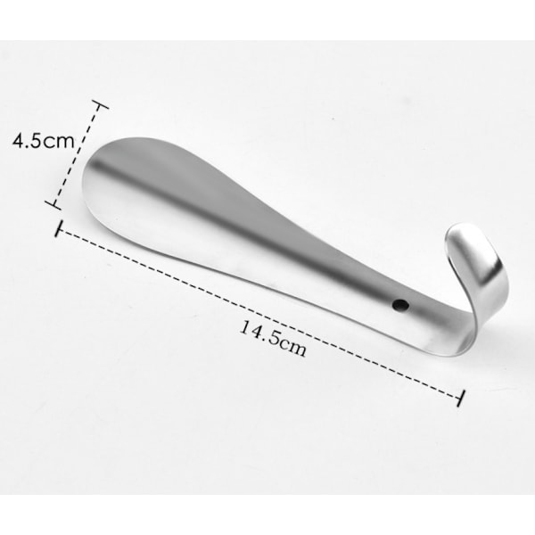Pieni metallista kenkälusikka 14,5 cm - Kätevä ripustaa, kannettava, matkustus, täydellinen jokapäiväiseen käyttöön