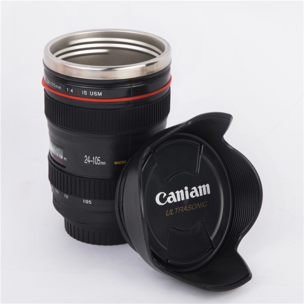 Kaffe- och tekopp i form av ett kamerobjektiv, cool present till fotografer