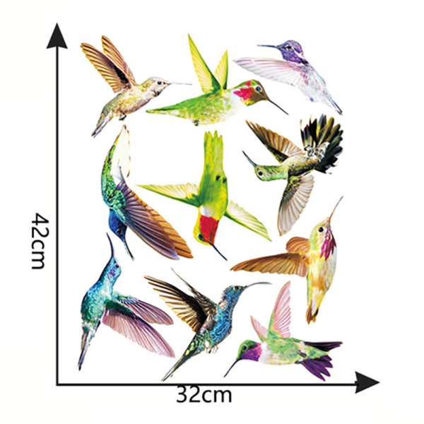 Hummingbird itseliimautuvat pvc-ikkunatarrat törmäyksenestolasitarrat