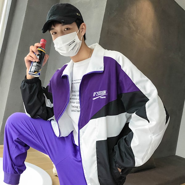 College Style Varsity Jacket Menn Vår Brev Broderi Bomber Jakke Cas
