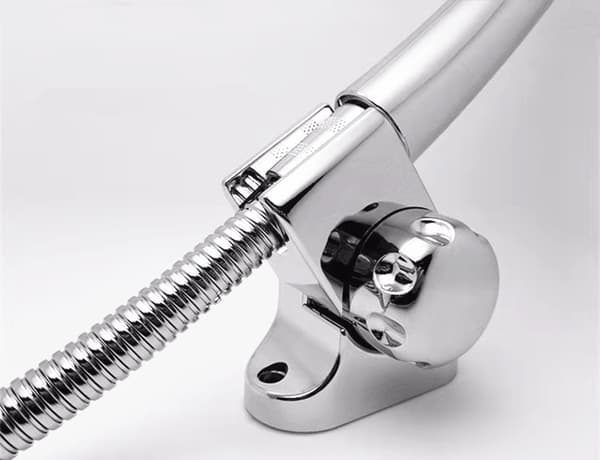 Forkrommet justerbart dusjhodeholder baderom base roterbart brakett ABS