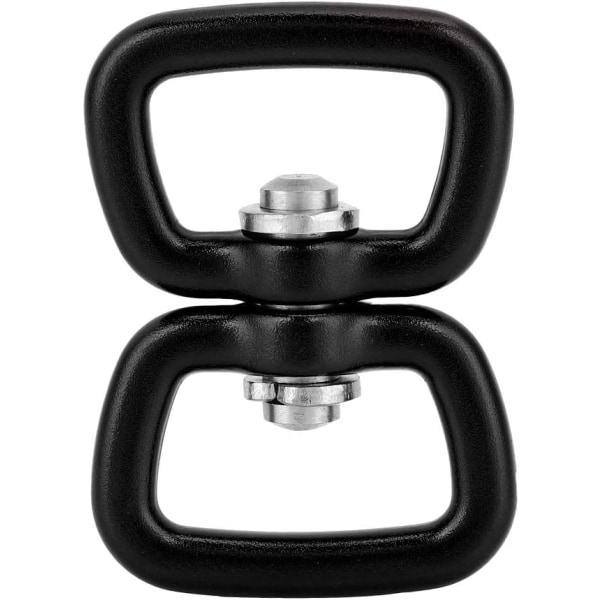 Aluminiumlegering Swivel Snap Shackle til Camping Klatring Vandring Nøglering(Sort)
