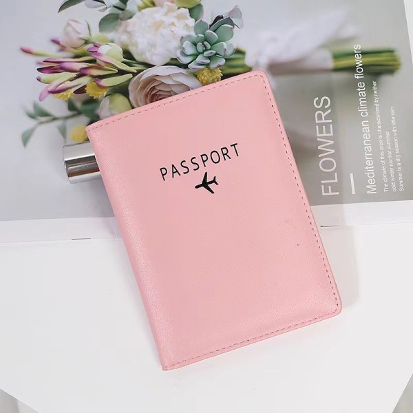 Passfodral i PU-läder, Rosa 14,5*10,7cm