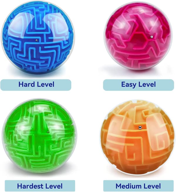 3D Gravity Memory Sequential Maze Ball Puzzle Legetøj Gaver til Børn Voksne - C