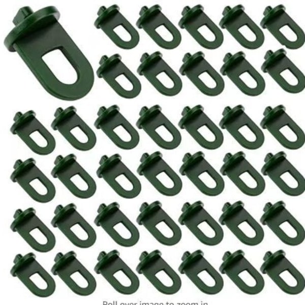 Sett med 50 Drivhuskroker, Drivhusklips, Drivhuskrok, Drivhusklips, Drivhustilbehør, for Drivhus