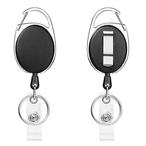 20-pack Retractable Badge Holders med karbinhake och nyckelring,