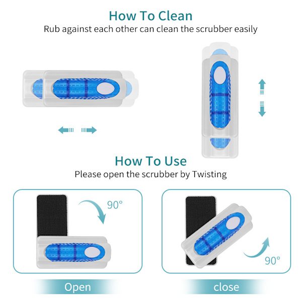 Magnetisk akvariefiskstank Glasalg skrapor Glasrengöring Scrubber Clean Brush [Flytande, Repfri, Halkskydd, Magnetisering] 1pac