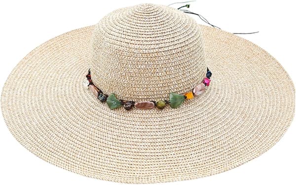 Kvinners sammenleggbare solhatt (beige)