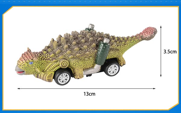 Dinosauriebilar Pull Back (6 st) 13 cm
