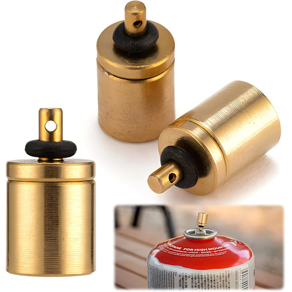 3-pack Gaspåfyllningsadapter Munstycke Flasktyp Butangaspatron Påfyllning Gasbehållare för Skruvventil Gaspåfyllningsadapter Butangasbehållare
