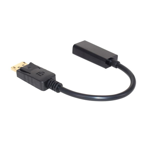 2 stk. dp til hdmi adapterkabel 1080p 26mm, DisplayPort-kilde til